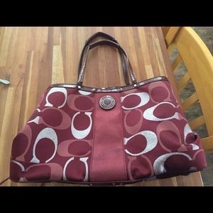 Coach bag with matching wallet